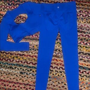 Suuksess Bright Royal Blue Activewear Set - Sports Bra & Leggings size M NWOT